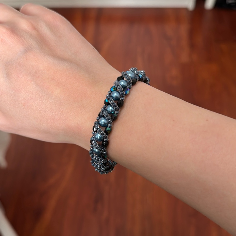 Handmade beaded bracelet. Elegant. Fits beautifully on wrist. Perfect gift.